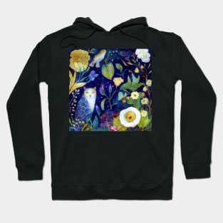 Floral Watercolor Whimsical Pattern Hoodie